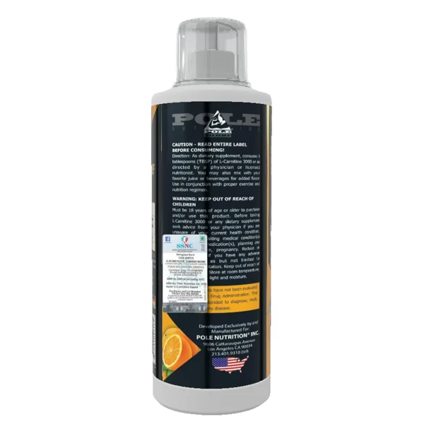 Pole Nutrition L-Carnitine 3000 Dietary Supplement - Orange Blast Flavour