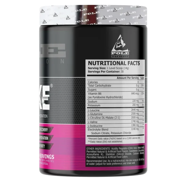 Pole Nutrition BCAA Stroke Endurance, Recovery, and Hydration