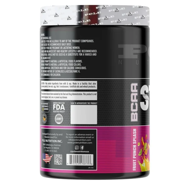 Pole Nutrition BCAA Stroke Endurance, Recovery, and Hydration