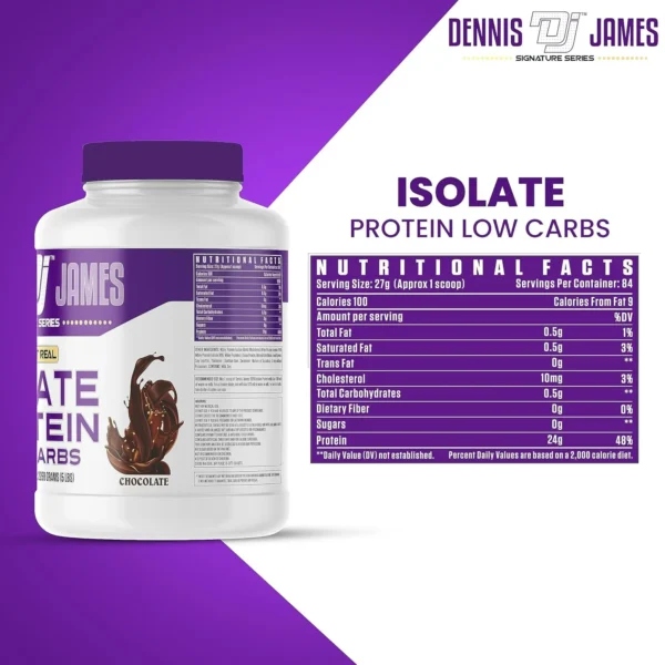 Dennis James Signature Series Isolate Protein | Whey Proteins | Low Carbs | Chocolate Flavor