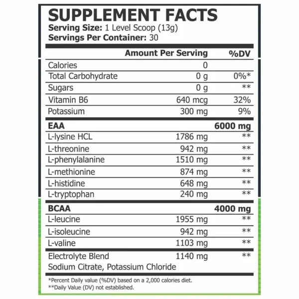 Pole Nutrition EAA Electrolytes Zero Sugar