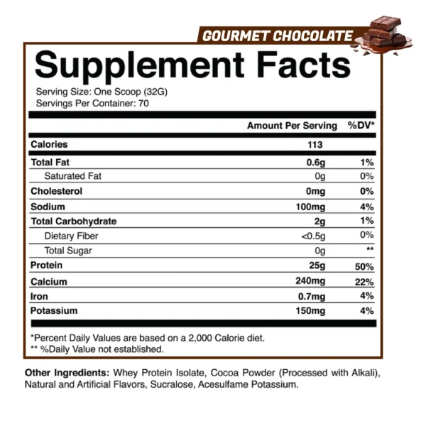 Outlastlabz Iso Natural (Isolate Whey) Gourmet Chocolate